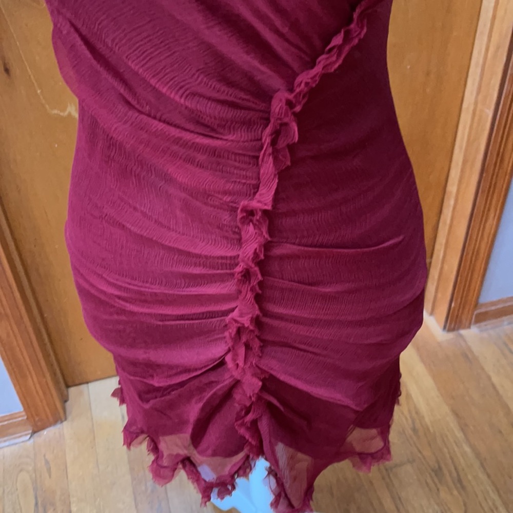 Kimikal strapless chiffon ruched mini cocktail dress. Size small. - Picture 2 of 4